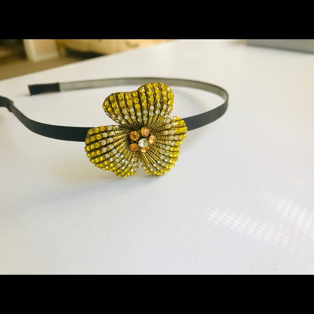 Crystal flower head band
